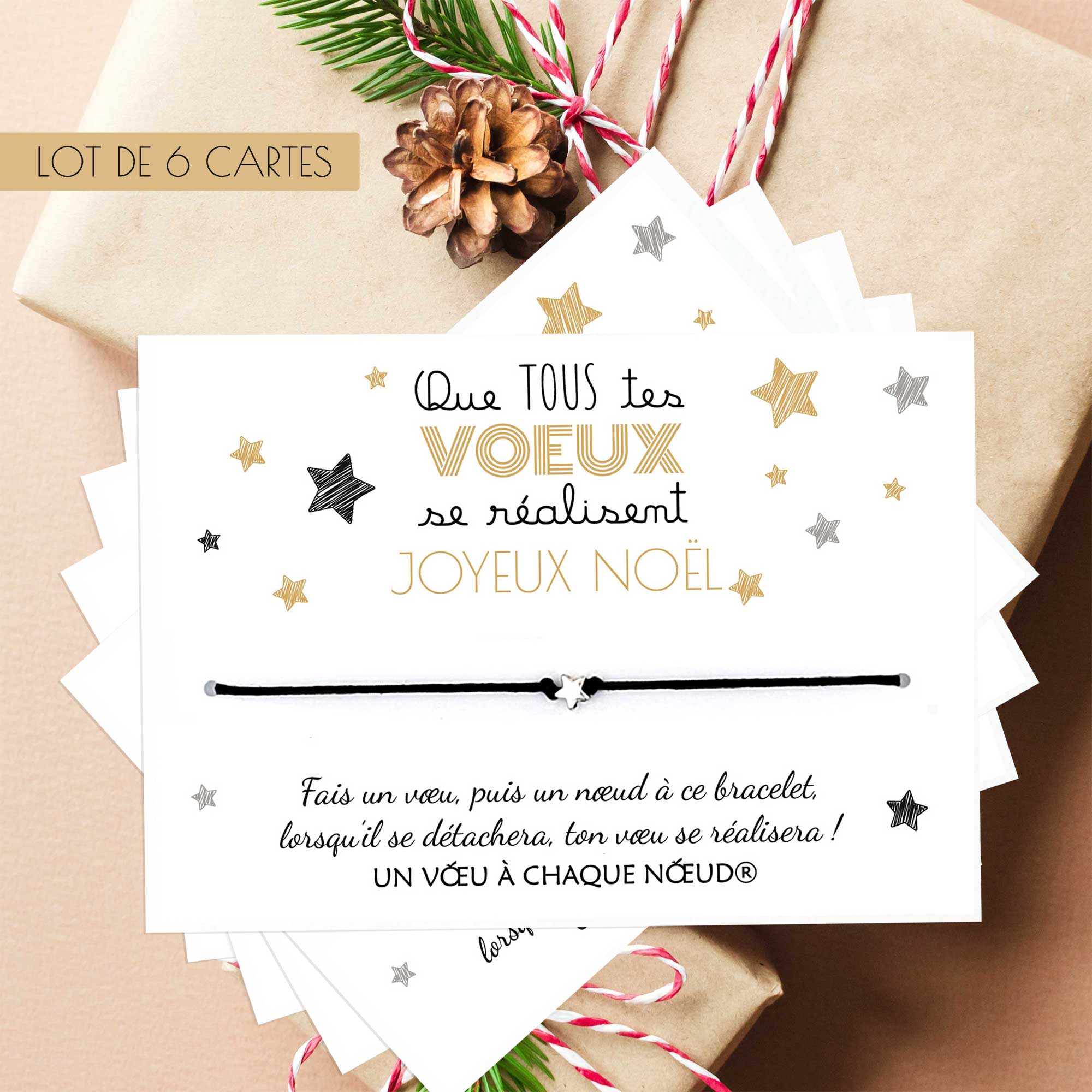 Cadeau Porte Bonheur - Carte et Bracelet pour faire un voeu - UVACN – Un  Vœu à Chaque Nœud