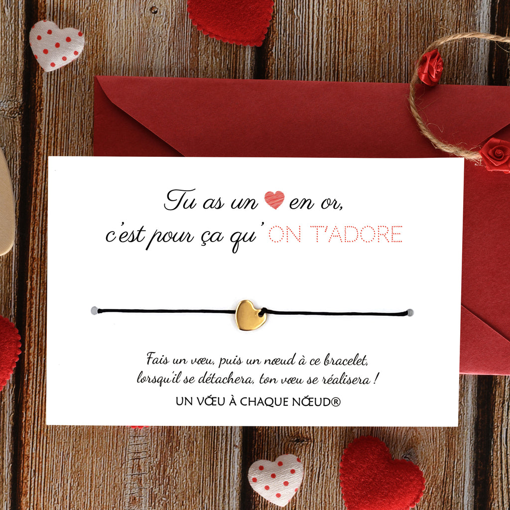 Cadeau Papy - Bracelet Porte Bonheur et sa carte UVACN – Un Vœu à