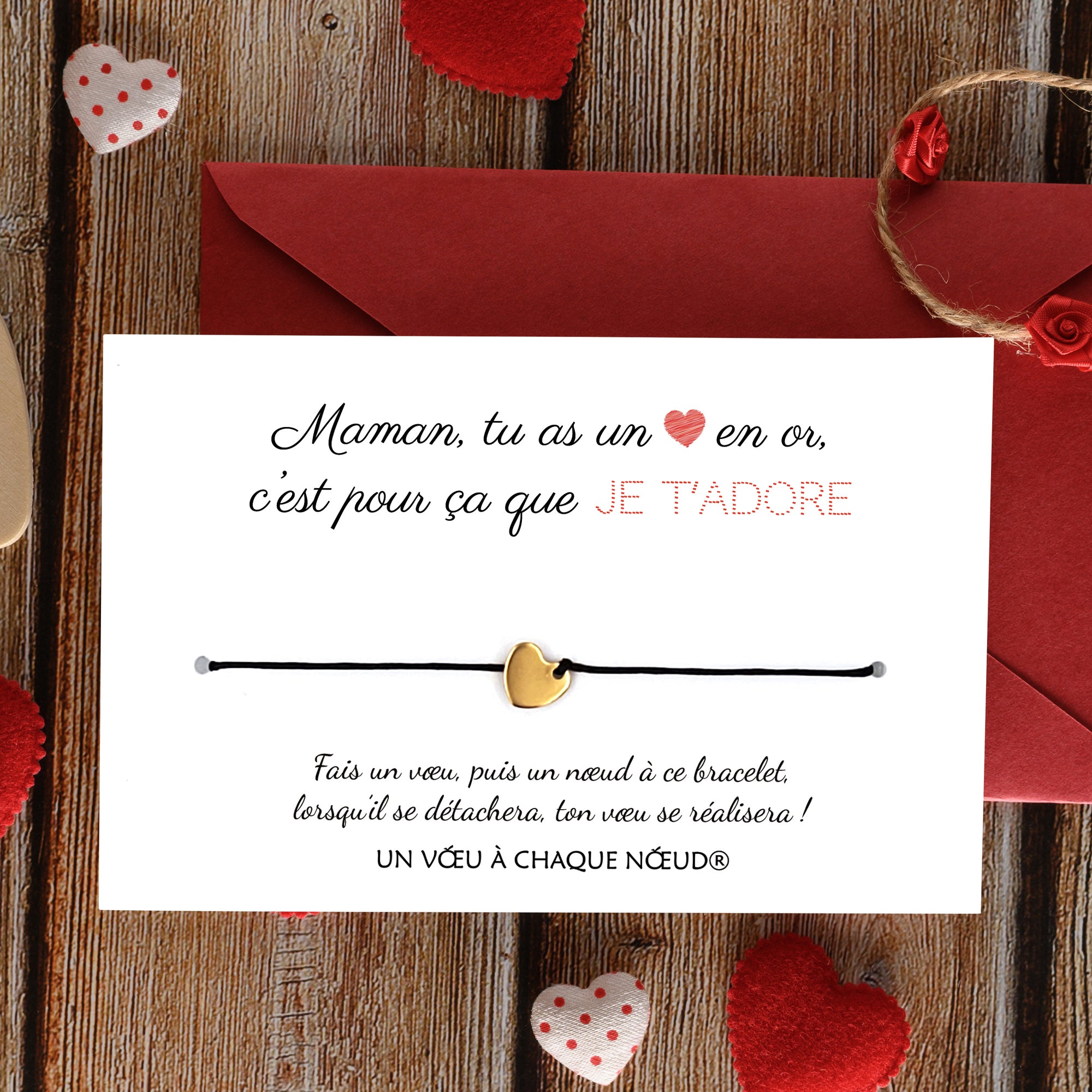 Cadeau Beau-père Bracelet porte-bonheur + Carte par UVACN – Un Vœu à Chaque  Nœud